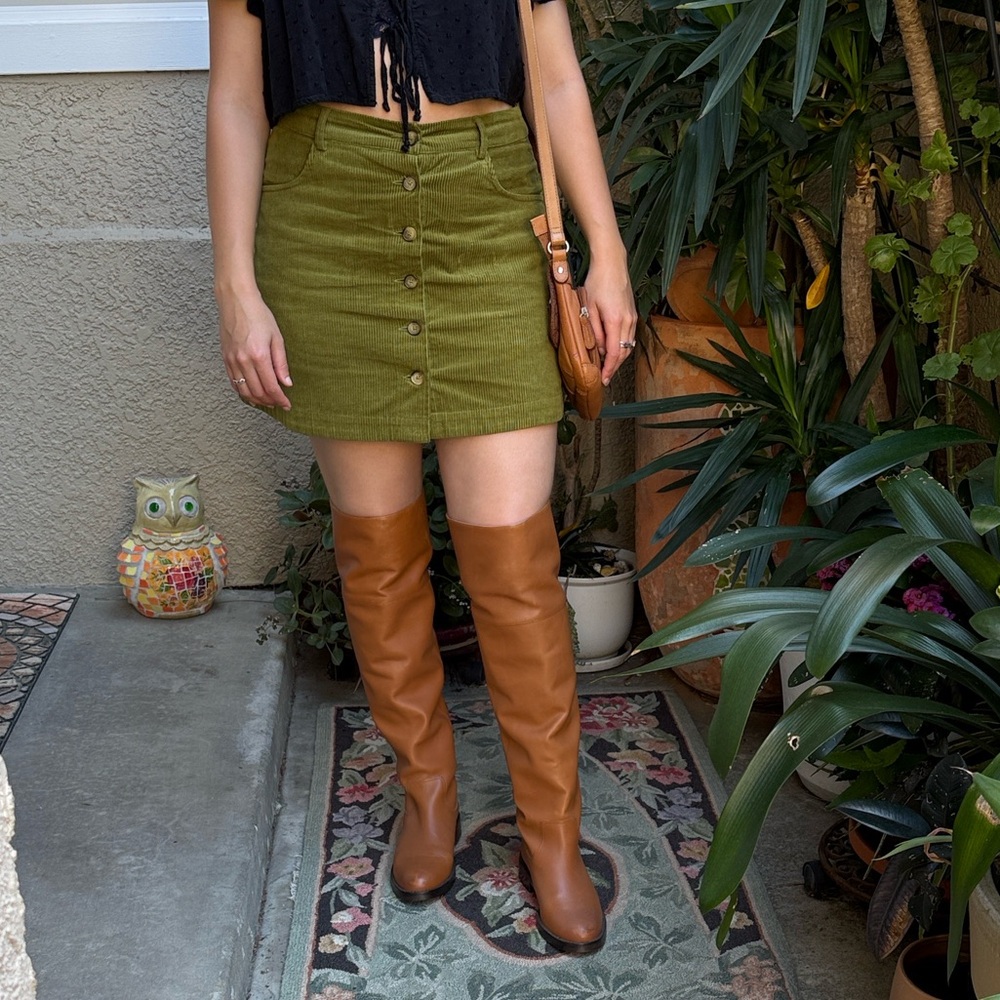 Orange J. Crew Over the Knee Leather Boots - Picture 6 of 16